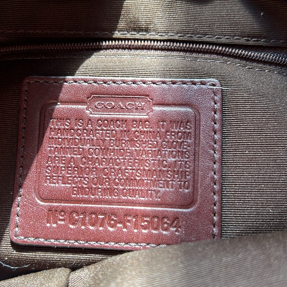 COACH Hobo Bag Tan Camel Leather Buckles Straps Vintage - Picture 6 of 14